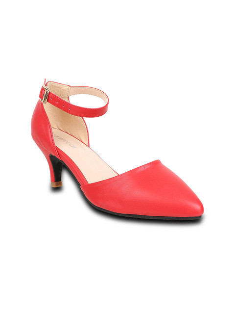 

SHUZ TOUCH Women Red Solid Sandals