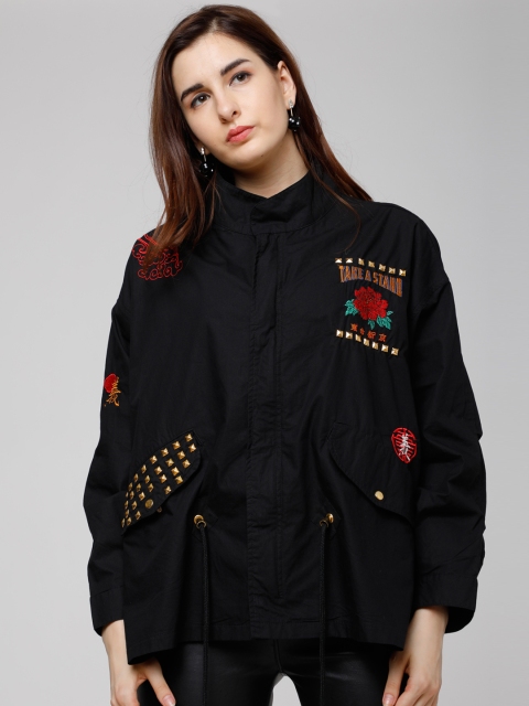 

Tokyo Talkies Women Black Embellished Jacket