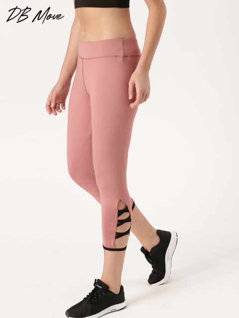 

DressBerry Move Women Pink Solid 3/4th Tights