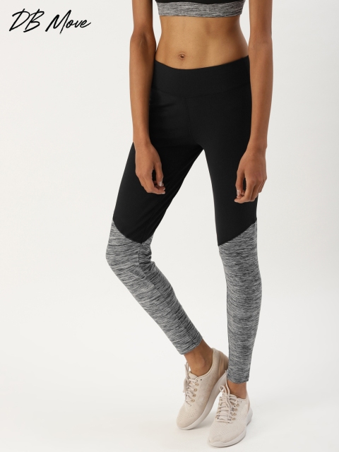 

DressBerry Women Black & Grey Colourblocked Tights