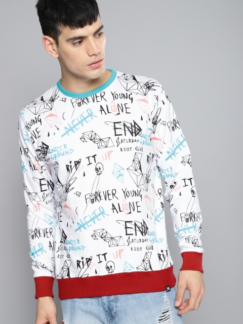 

Kook N Keech Men White Printed Sweatshirt