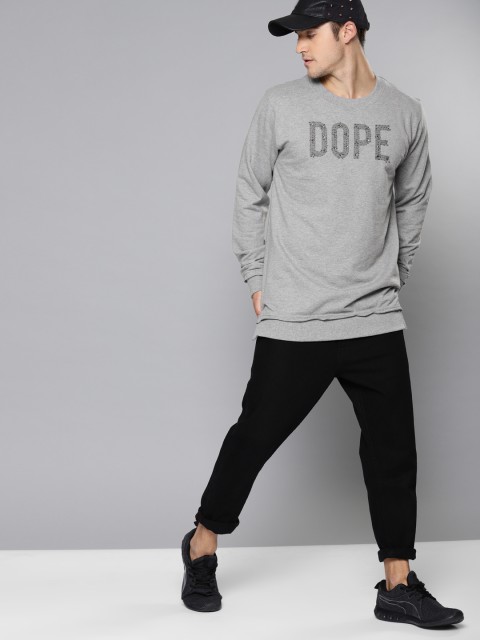 

Kook N Keech Men Grey Self Design Sweatshirt