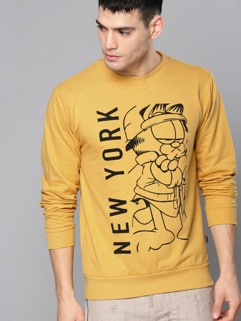

Kook N Keech Garfield Men Yellow Printed Sweatshirt