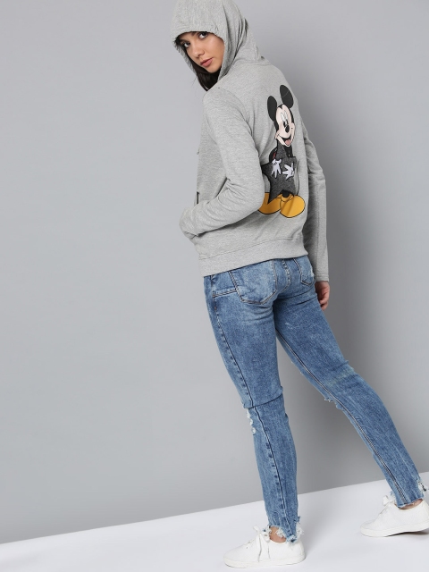 

Kook N Keech Disney Women Grey Melange Printed Back Sweatshirt