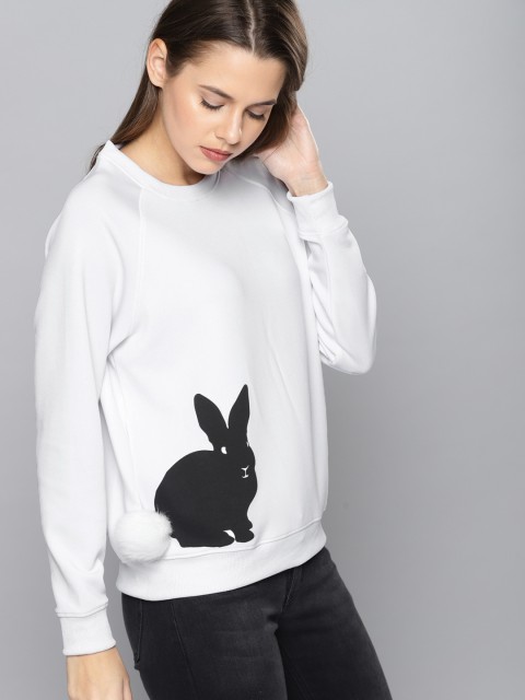 

Kook N Keech Women White Printed Sweatshirt