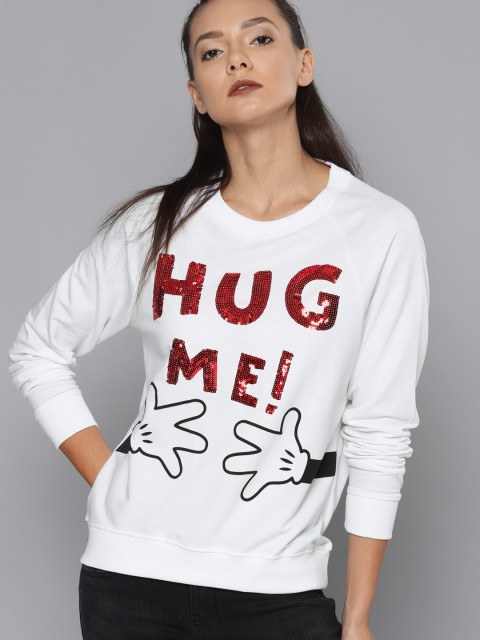 

Kook N Keech Disney Women White Printed Sweatshirt