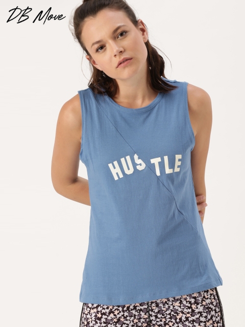 

DressBerry Move Women Blue Printed Top