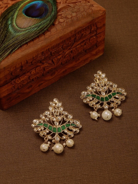 

Fida Green & White Classic Drop Earrings