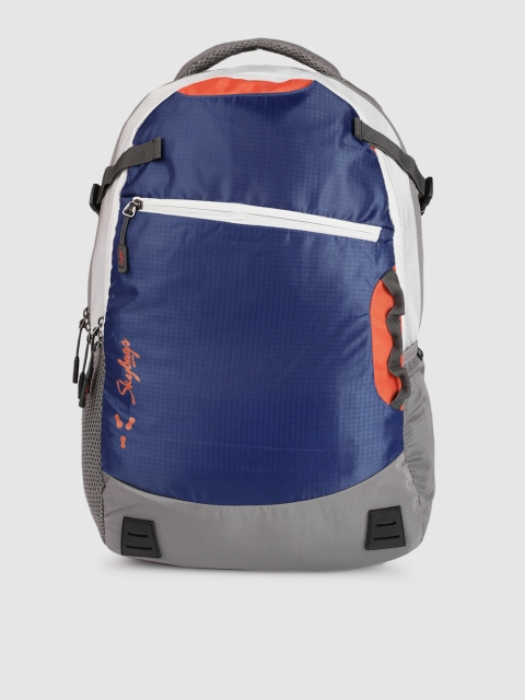 

Skybags Unisex Blue & Grey Colourblocked TECKIE 04 Laptop Backpack