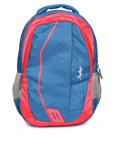 

Skybags Unisex Blue & Red Solid Backpack