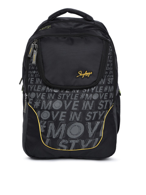 

Skybags Unisex Black Printed Laptop Backpack