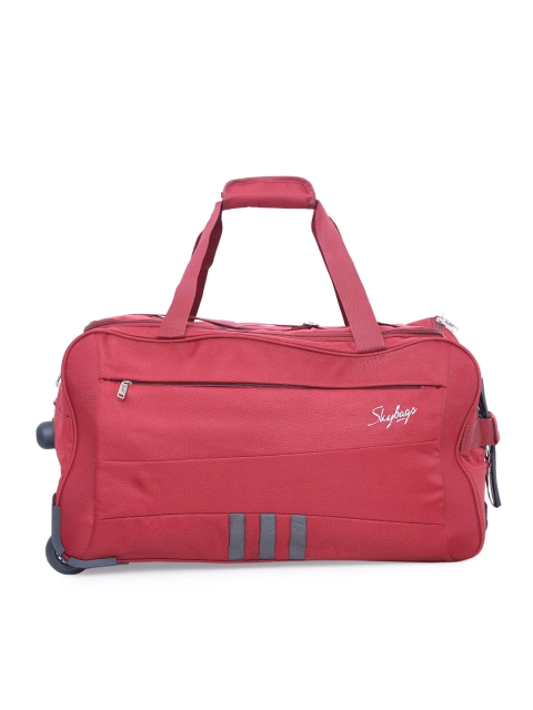 

Skybags Unisex Red Solid Medium Trolley Duffle Bag