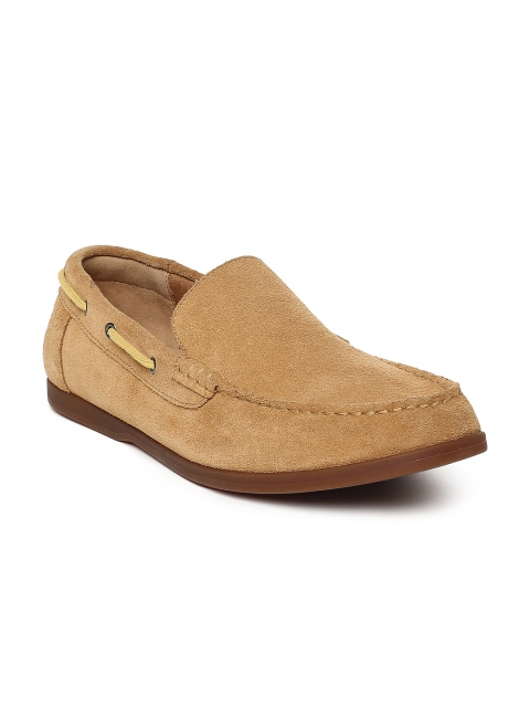 

Clarks Men Tan Brown Suede Boat Shoes