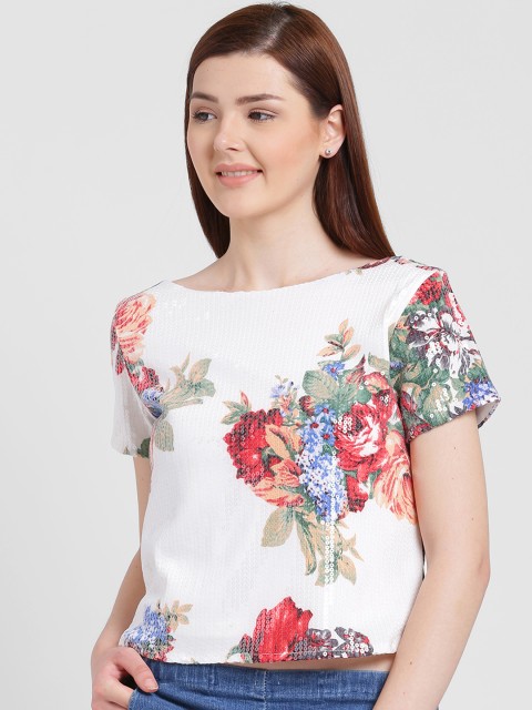

Zink London Women White Printed Top