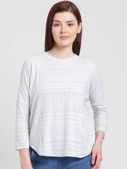 

Zink London Women Blue Printed Top