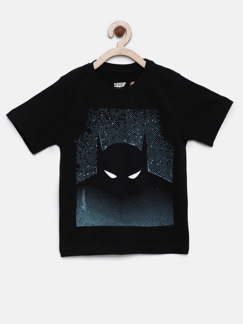 

YK Justice League Boys Black Printed T-shirt