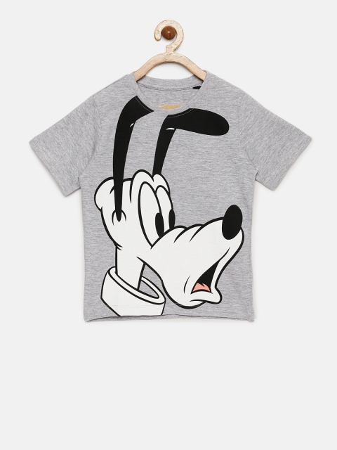 

YK Disney Boys Grey Printed Round Neck T-shirt