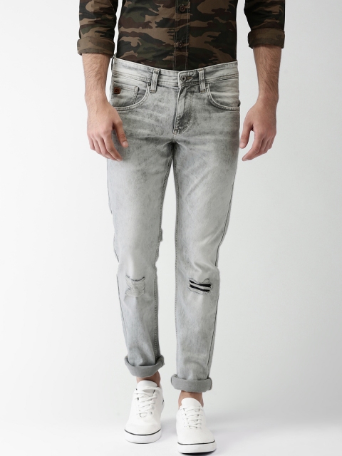 

Celio Men Grey Slim Fit Mid-Rise Mildly Distressed Stretchable Jeans