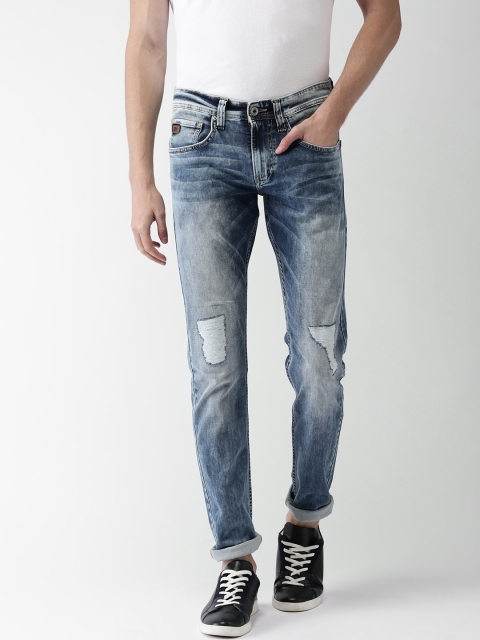 

Celio Men Blue Slim Fit Mid-Rise Mildly Distressed Stretchable Jeans