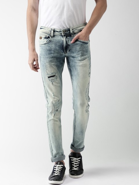 

Celio Men Blue Slim Fit Mid-Rise Mildly Distressed Stretchable Jeans