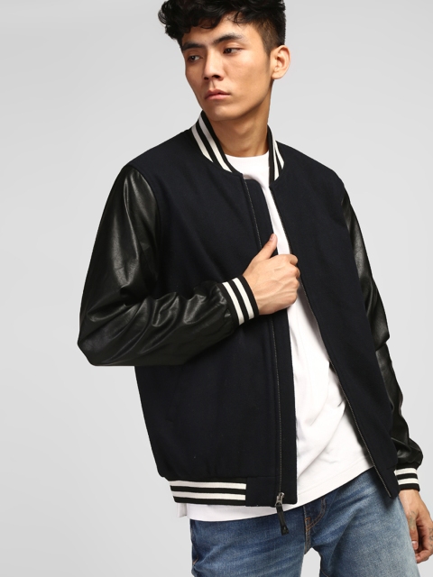 

Levis Men Navy Blue Solid Bomber