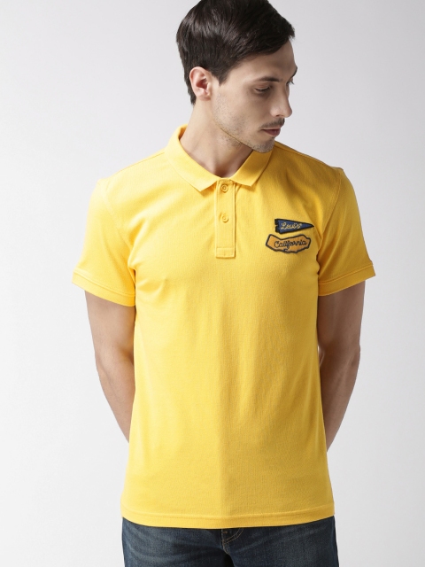 

Levis Men Yellow Solid Polo Collar T-shirt