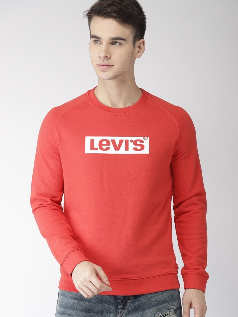 

Levis Men Red Printed Sweatshirt
