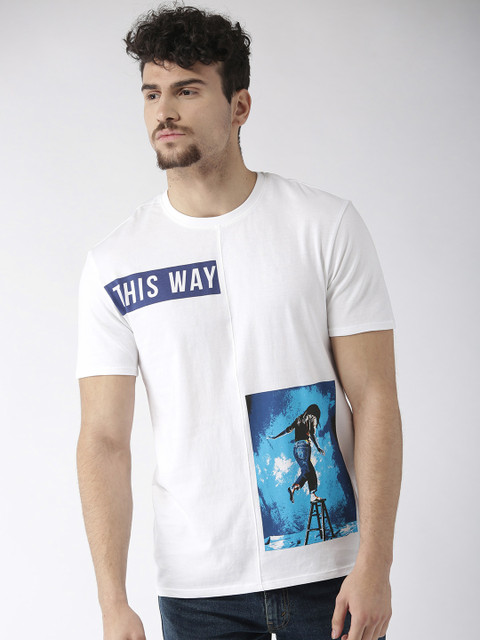 

Levis Men White Printed Round Neck T-shirt