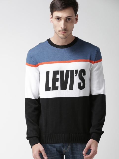 

Levis Men Black & Blue Printed Pullover