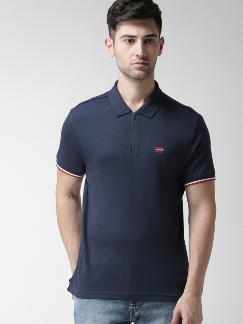 

Levis Men Navy Blue Solid T-shirt