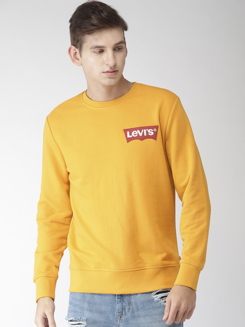 

Levis Men Mustard Solid Sweatshirt