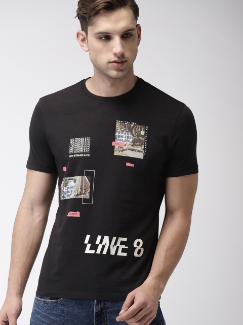 

Levis Men Black Printed Round Neck T-shirt