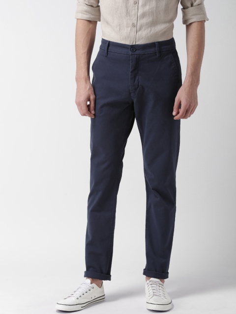 

Levis Men Navy Blue Tapered Fit Solid 512 Chinos