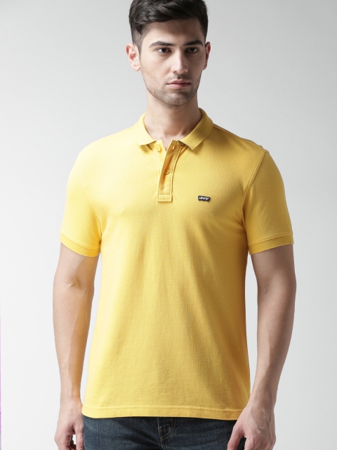 

Levis Men Yellow Solid Polo T-shirt