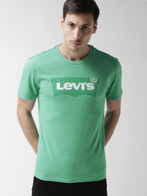 

Levis Men Green Printed Round Neck T-shirt
