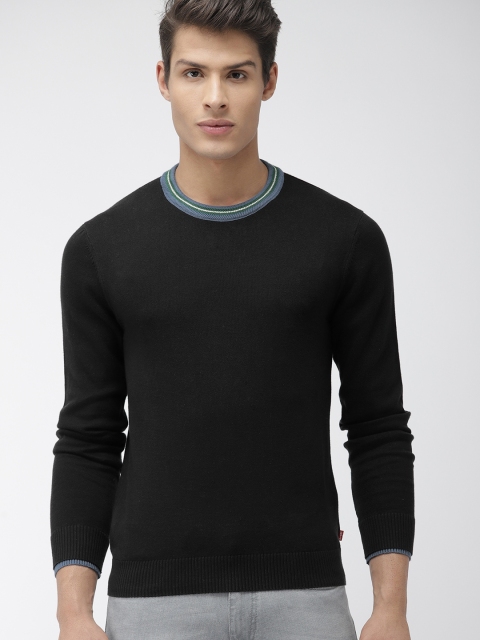 

Levis Men Black Solid Pullover Sweater