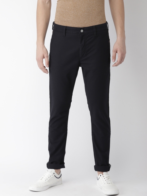 

Levis Men Black Slim Tapered Fit Solid Chinos