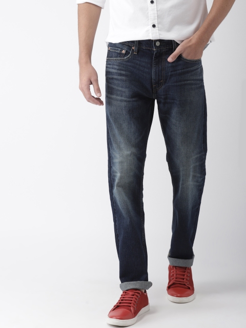 

Levis Men Blue 513 Slim Straight Fit Mid-Rise Clean Look Stretchable Jeans
