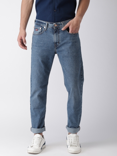 

Levis Men Blue Regular Tapered Fit Mid-Rise Clean Look Stretchable Jeans 502