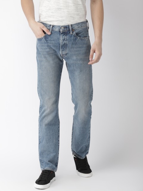

Levis Men Blue Straight Fit Low-Rise Clean Look Stretchable Jeans 501