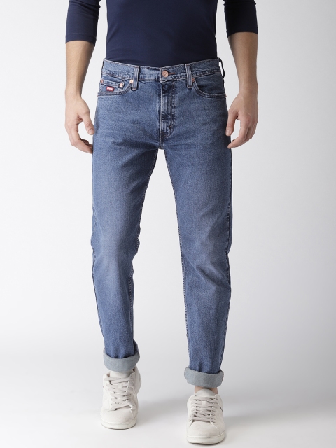 

Levis Men Blue Straight Fit Mid-Rise Clean Look Stretchable Jeans