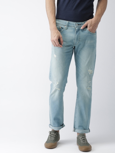 

Levis Men Blue Slim Fit Mid-Rise Mildly Distressed Stretchable Jeans