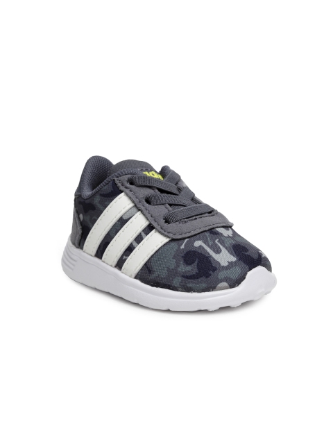 

ADIDAS Boys Grey Camouflage Print Lite Racer INF Running Shoes