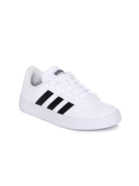 

ADIDAS Kids White Solid VL COURT 2.0 K Tennis Shoes