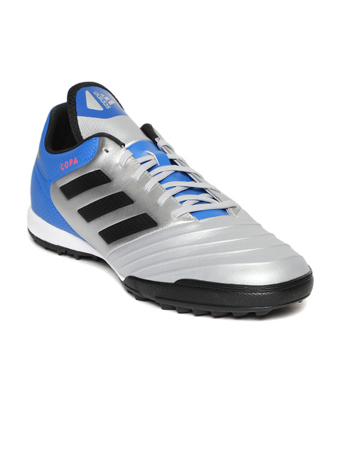 

ADIDAS Men Silver-Toned & Blue Leather COPA Tango 18.3 TF Football Shoes