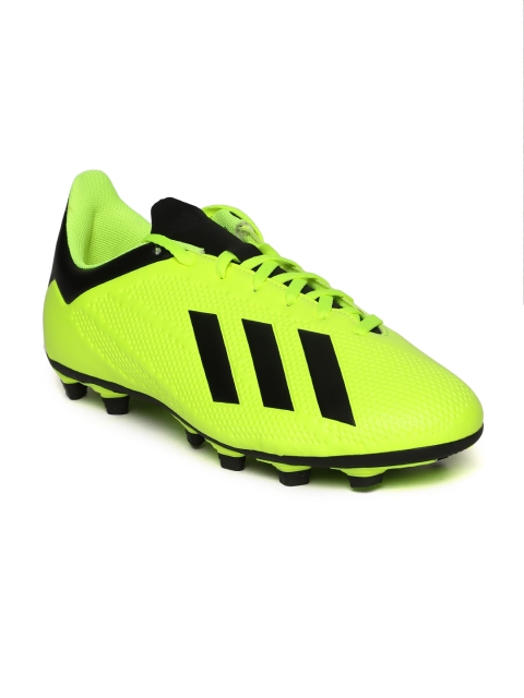 

ADIDAS Men Fluorescent Green X 18.4 Flexible Ground Football Shoes