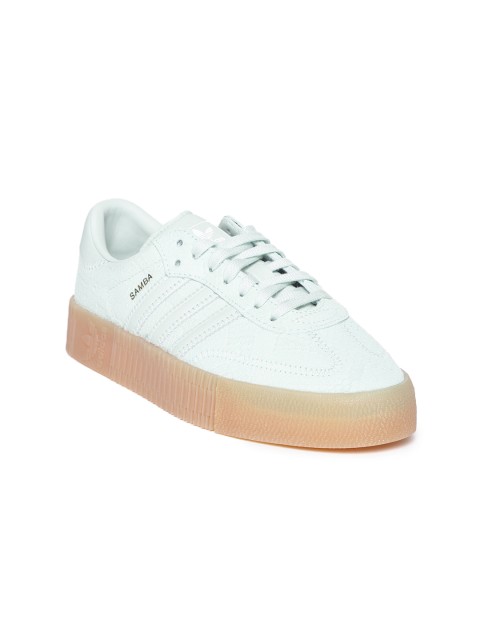 

Adidas Originals Women Mint Green Snake Skin Textured Samba Rose Sneakers