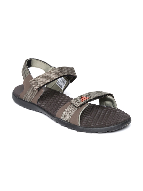 

ADIDAS Men Blue Elevate 2018 Chevron Pattern Sports Sandals, Brown