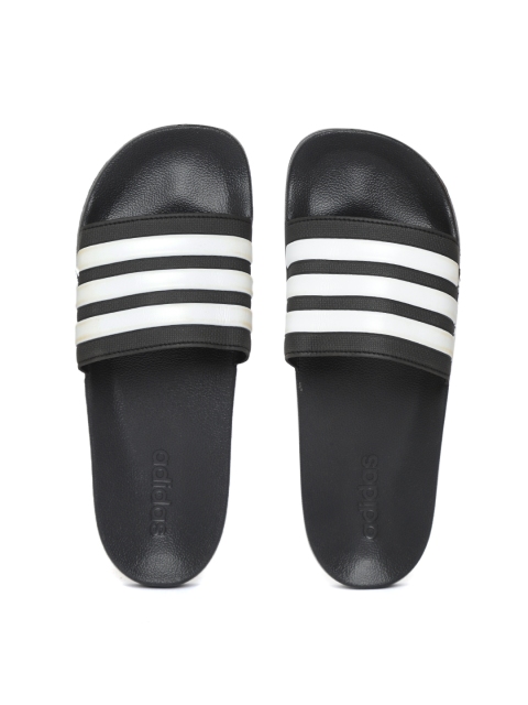 

ADIDAS Men Black & White Striped ADILETTE SHOWER Sliders