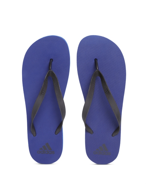 

ADIDAS Men Black & Blue ADI Rib Solid Thong Flip-Flops